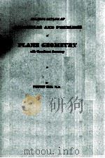 PRINCIPLES AND PROBLEMS OF PLANE GEOMETRY 1963 PDF电子版封面