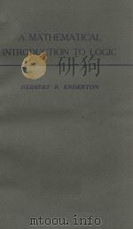 A MATHEMATICAL NTRODUCTION TO LOGIC（1972 PDF版）