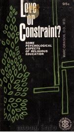 LOVE OR CONSTRAINT? 1959 PDF电子版封面