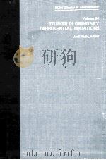STUDIES IN ORDINARY DIFFERENTIAL EQUATIONS（1977 PDF版）