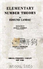 ELEMENTARY NUMBER THEORY 1966 PDF电子版封面