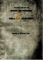 THEORY AND PROBLEMS OF COLLEGE ALGEBRA 1956 PDF电子版封面