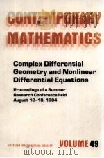 CONTEMPORARY MATHEMATICS VOLUME 49（1986 PDF版）