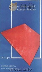 AN INTRODUCTON TO ABSTRACT ANALYSIS 1990 PDF电子版封面 0412310805