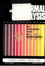 JOURNAL OF THERMAL ANALYSIS VOLUME 29 NUMBER 5 AN INTERNATIONAL FORUM FOR THERMAL STUDIES（1984 PDF版）