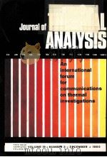 JOURNAL OF THERMAL ANALYSIS VOLUME 19 NUMBER 3 AN INTERNATIONAL FORUM FOR COMMUNICATIONS ON THERMAL 1980 PDF电子版封面