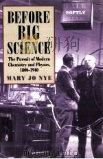 BEFORE BIG SCIENCE:THE PURSUIT OF MODERN CHEMISTRY AND PHYSICS 1800-1940 1996 PDF电子版封面 0674063821