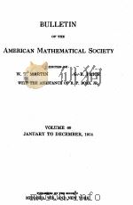 BULLETIN OF THE AMRIACN MATHEMATICAL SOCIETY VOLUME 60 1954 PDF电子版封面