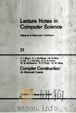 Lecture Notes in Computer Science 21 Compiler Construction An Advanced Course（1974 PDF版）