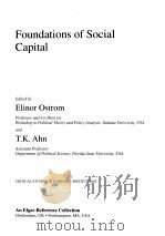 Foundations of Social Capital PDF电子版封面