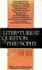 LITERATURE AND THE QUESTION OF PHILOSOPHY 1989 PDF电子版封面 0801838401