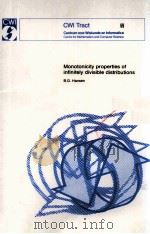 MONOTONICITY PROPERTIES OF INFINITELY DIVISIBLE DISTRIBUTIONS CWI TRACT 69（1990 PDF版）