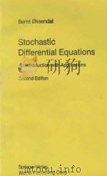 STOCHASTIC DIFFERENTIAL EQUATIONS AN INTRODUCTION WITH APPLICATIONS SECOND EDITION 1989 PDF电子版封面 3540517405