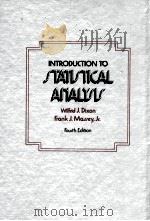 INTRODUCTION TO STATISTICAL ANALYSIS FOURTH EDITION 1979 PDF电子版封面 0070170738