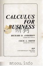 CALCULUS FOR BUSINESS 1976 PDF电子版封面