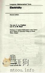 ELECTRICITY SECOND EDITION 1958 PDF电子版封面 0582442818