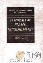 Essentials Of Plane Trigonometry 1950 PDF电子版封面