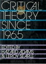 CRITICAL THEORY SINCE 1965   1985  PDF电子版封面  0813008441   