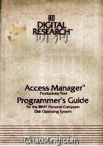 Access Manager TM Productivity Tool Programmer's Guide for the IBM Personal Computer Disk Opera（1983 PDF版）