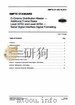 D-CINEMA DISTRIBUTION MASTER-ADDITIONAL FRAME RATES LEVEL AFR2 AND LEVER AFR4-SERIAL DIGITAL INTERFA PDF电子版封面