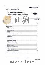 D-CINEMA PACKAGING-CAPTION AND CLOSED SUBTITLE PDF电子版封面
