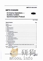 D-CINEMA OPERATIONS-AUXILIARY CONTENT SYNCHRONIZATION PROTOCOL     PDF电子版封面     