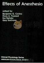 EFFECTS OF ANESTHESIA 1985 PDF电子版封面