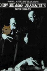 NEW GERMAN DRAMATISTS 1983 PDF电子版封面 0333292014
