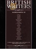 BRITISH WRITERS SUPPLEMENT IV 1997 PDF电子版封面 0684804964