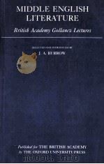 MIDDLE ENGLISH LITERATURE British Academy Gollancz Lectures 1989 PDF电子版封面 0197260853