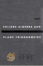 College Algebra and Plane Trigonometry 1953 PDF电子版封面