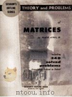 Schaum's Outline of Theory and Problems Matrices 1962 PDF电子版封面