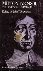 MILTON 1732-1801 THE CRITICAL HERITAGE 1972 PDF电子版封面 0710072619