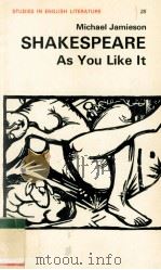 SHAKESPEARE:AS YOU LIKE IT 1965 PDF电子版封面 0713151013