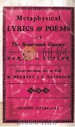 Metaphysical Lyrics & Poems of The Seventeenth Century Donne to Butler（ PDF版）
