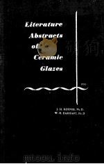 LITERATURE ABSTRACTS OF CERAMIC GLAZES 1951 PDF电子版封面