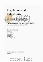 Regulation and Public Law 1987 PDF电子版封面 0297181802;0297787810
