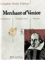 Complete Study Edition Merchant of Venice Commentary Complete Text Glossary 1965 PDF电子版封面