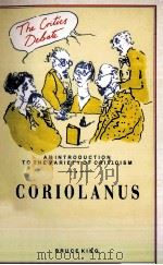CORIOLANUS 1989 PDF电子版封面 0333467310