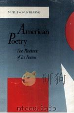 American Poetry The Rhetoric of Its Forms 1987 PDF电子版封面 0300037937