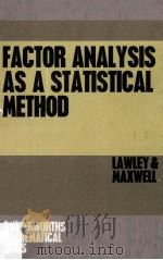 Factor Analysis As A Statistical Method（1963 PDF版）