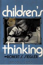 CHILDREN'S THINKING PDF电子版封面 0131326228