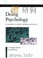 DOING PSYCHOLOGY AN INRODUCTION TO RESEARCB METBODOLOGY AND STATITICS PDF电子版封面