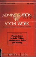 ADMINISTRATION IN SOCIAL WORK     PDF电子版封面  0866561420   