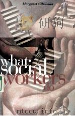 WHAT SOCIAL WORKERS DO PDF电子版封面 9780871012425