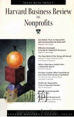 HARVARD BUSINESS REVIEW ON NONPROFITS PDF电子版封面 9780875849096