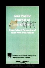 ASIA PACIFIC JOURNAL OF SOCIAL WORK     PDF电子版封面     
