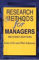 RESEARCH METHODS FOR MANAGERS SECOND EDITION PDF电子版封面 9781853963506