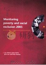 MONITORING POVERTY AND SOCIAL EXCLUSION 2003 PDF电子版封面 9781859351406