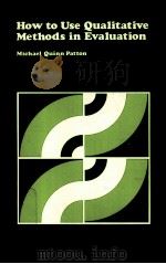 HOW TO USE QUALITATIVE METHODS IN EVALUATION PDF电子版封面 9780803931299